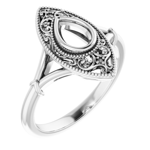 Vintage-Inspired Bezel-Set Ring