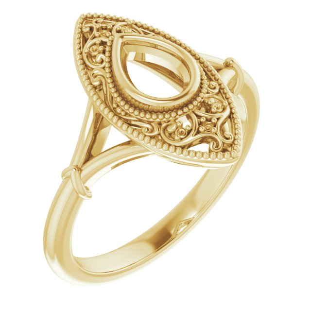 Vintage-Inspired Bezel-Set Ring