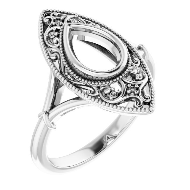 Vintage-Inspired Bezel-Set Ring