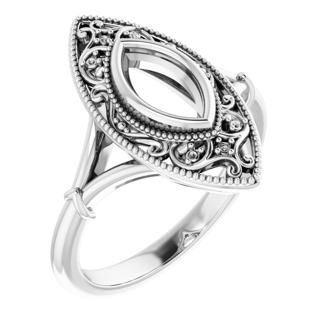 Vintage-Inspired Bezel-Set Ring
