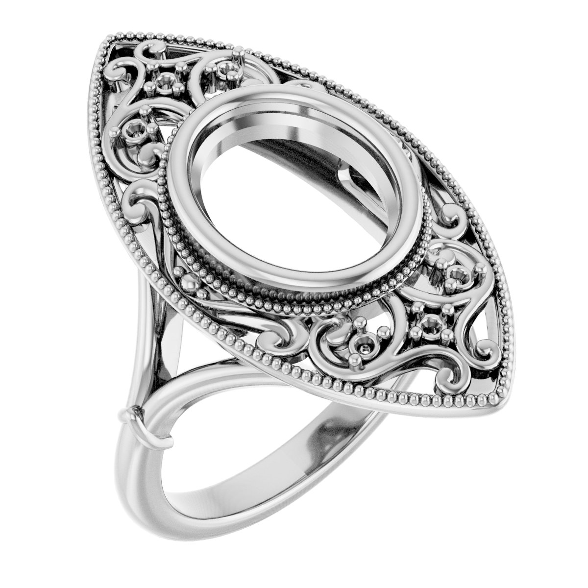 Vintage-Inspired Bezel-Set Ring