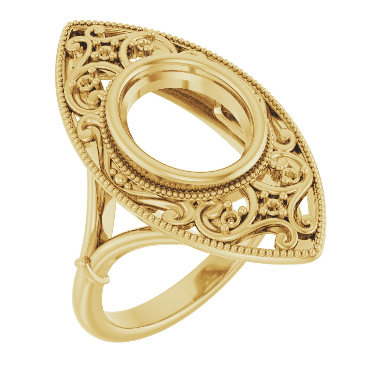 Vintage-Inspired Bezel-Set Ring