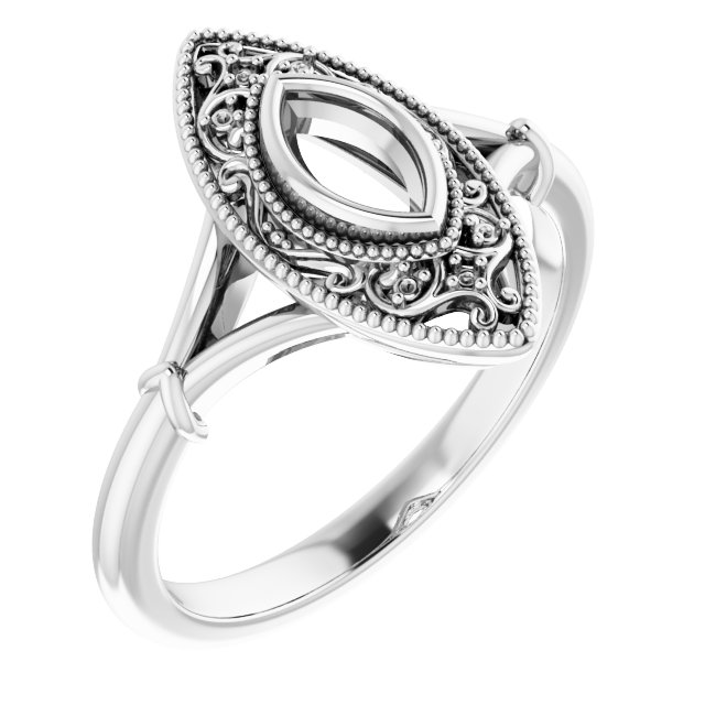 Vintage-Inspired Bezel-Set Ring