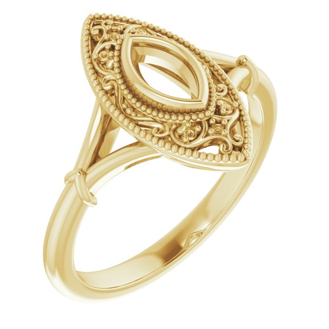 Vintage-Inspired Bezel-Set Ring
