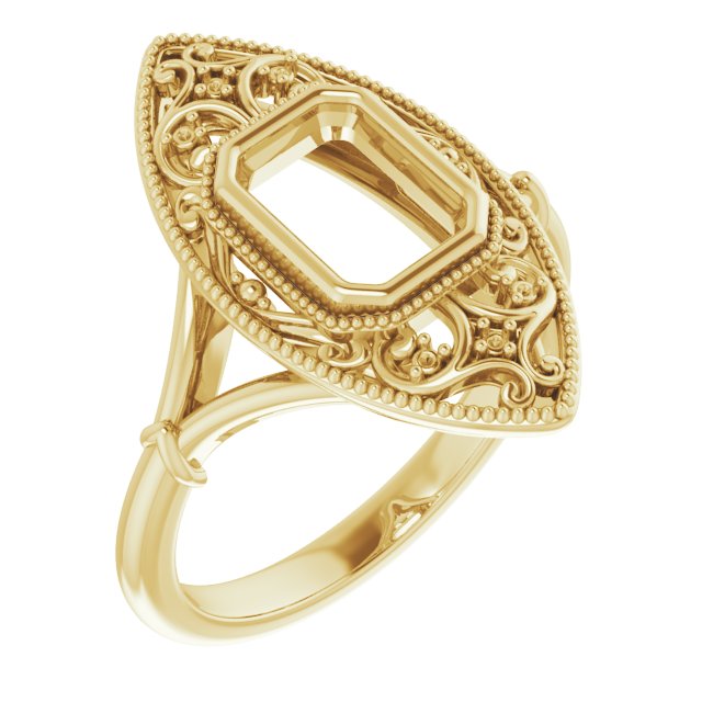Vintage-Inspired Bezel-Set Ring