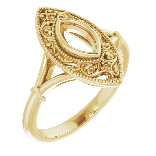 Vintage-Inspired Bezel-Set Ring