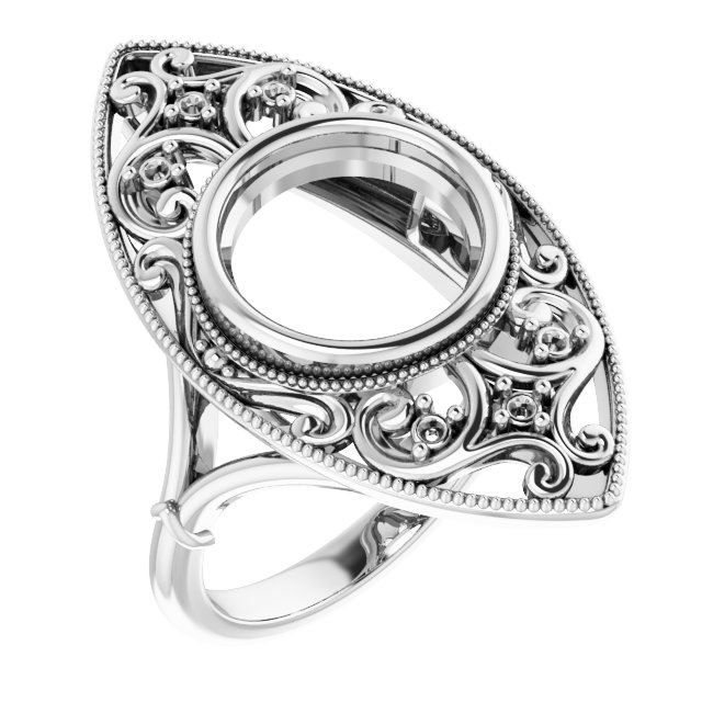 Vintage-Inspired Bezel-Set Ring
