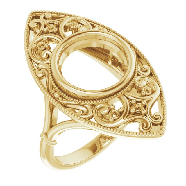 Vintage-Inspired Bezel-Set Ring