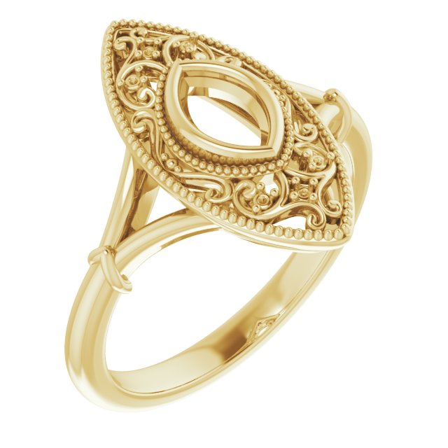 Vintage-Inspired Bezel-Set Ring