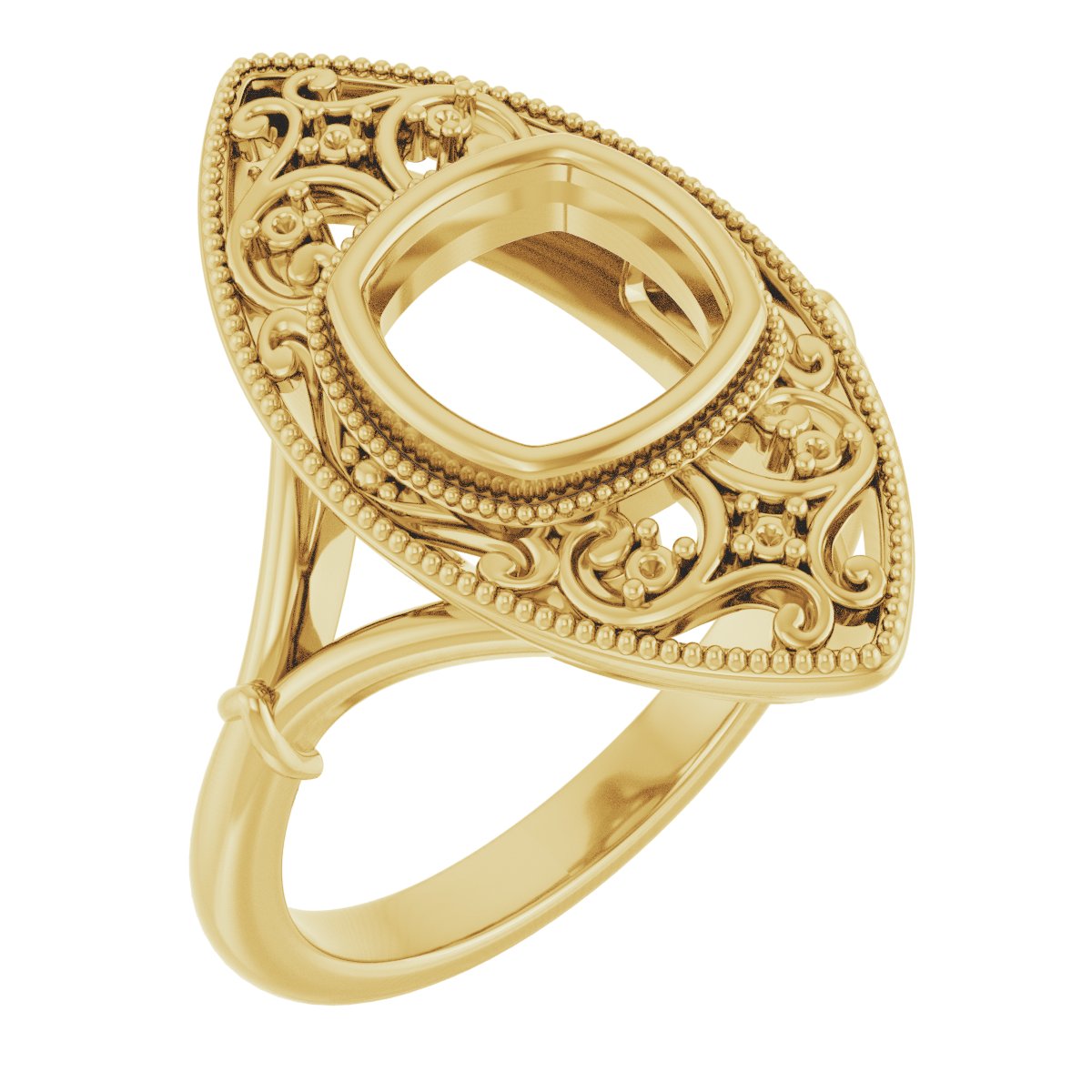 Vintage-Inspired Bezel-Set Ring