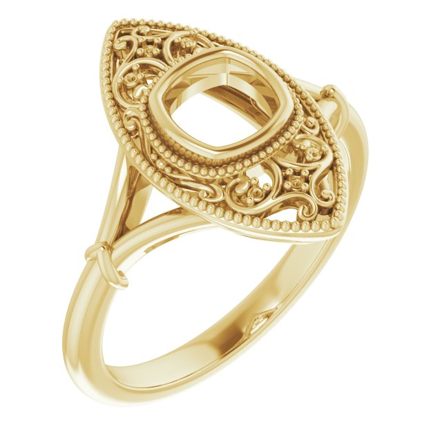 Vintage-Inspired Bezel-Set Ring