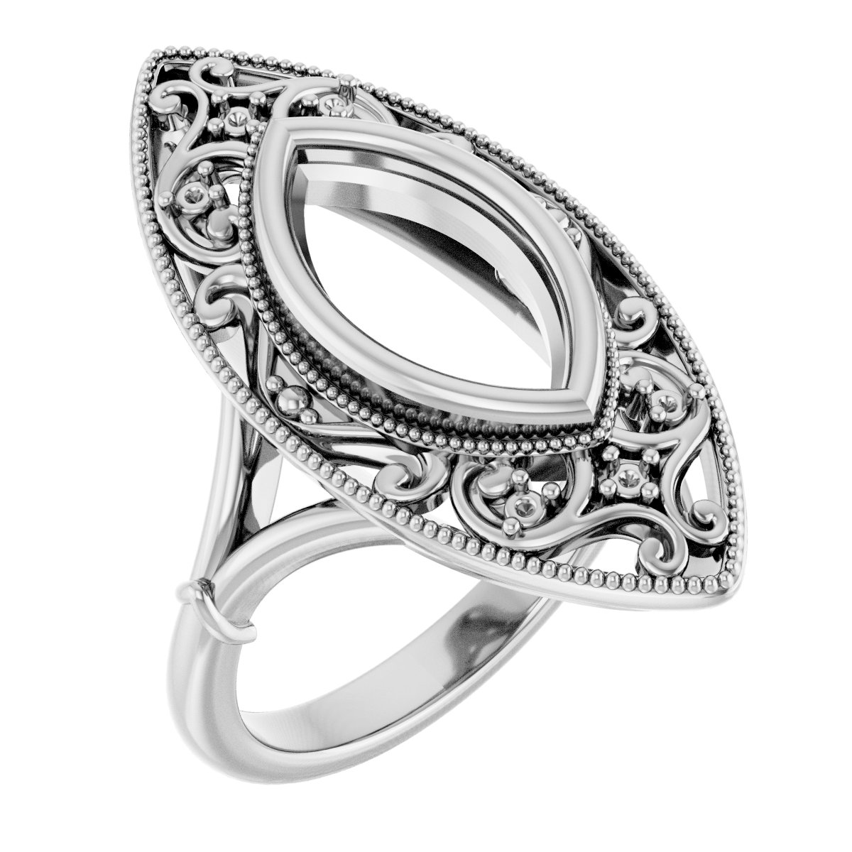 Vintage-Inspired Bezel-Set Ring