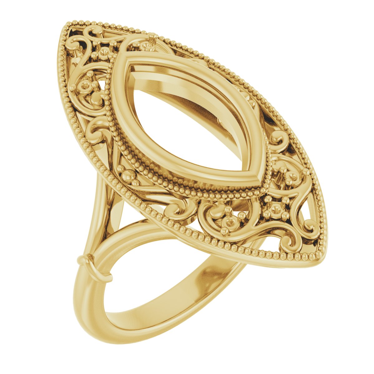 Vintage-Inspired Bezel-Set Ring