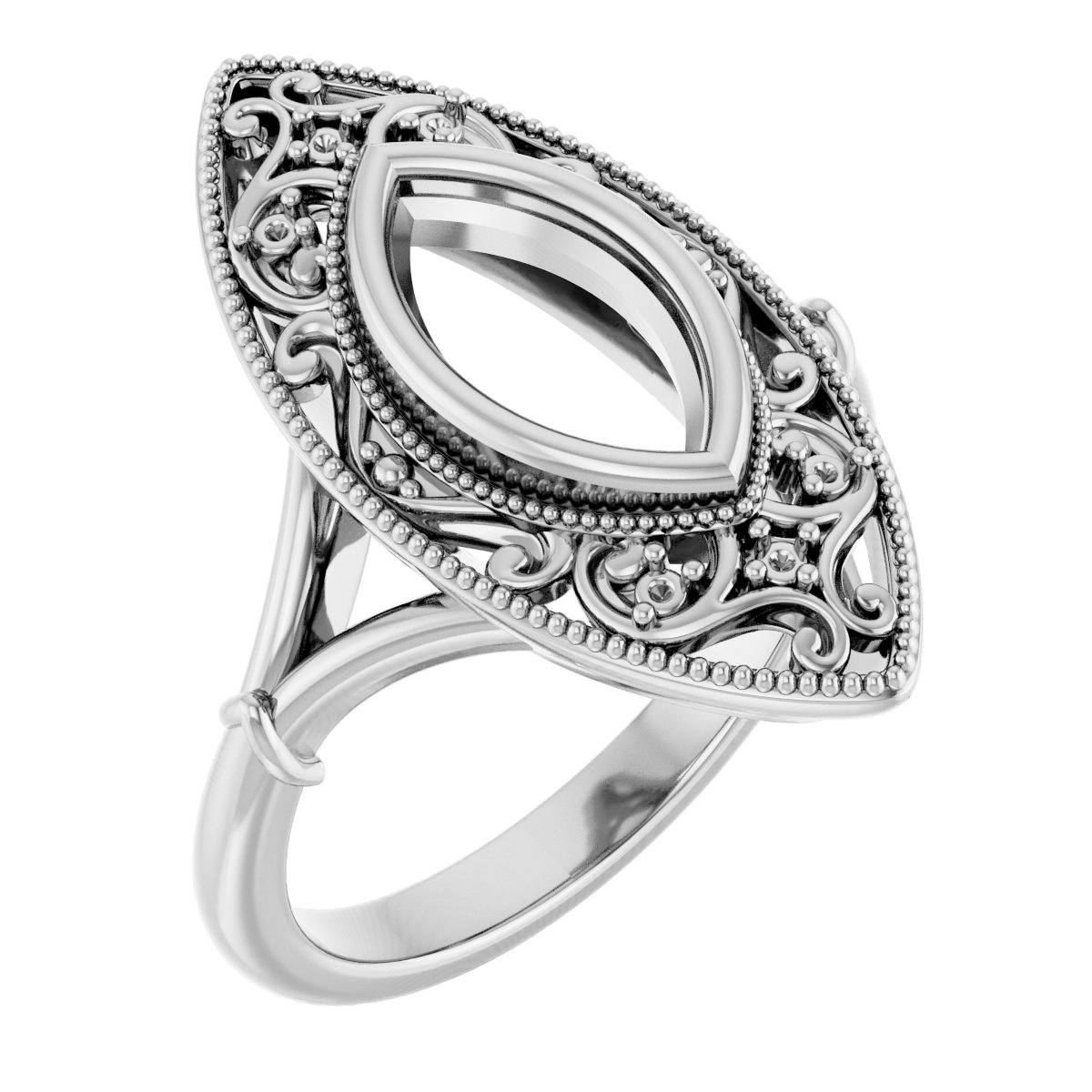 Vintage-Inspired Bezel-Set Ring