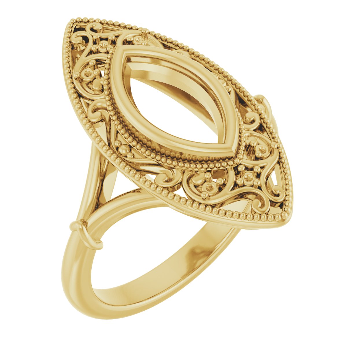 Vintage-Inspired Bezel-Set Ring