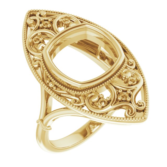 Vintage-Inspired Bezel-Set Ring