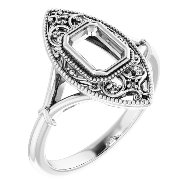 Vintage-Inspired Bezel-Set Ring