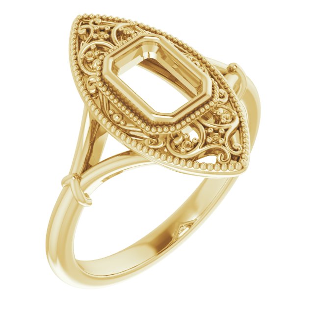 Vintage-Inspired Bezel-Set Ring