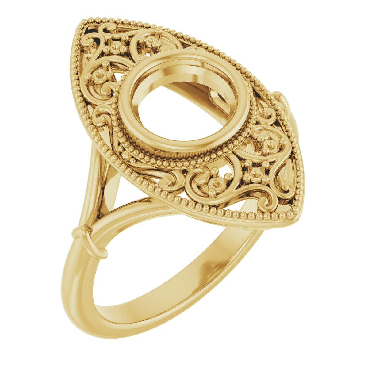 Vintage-Inspired Bezel-Set Ring