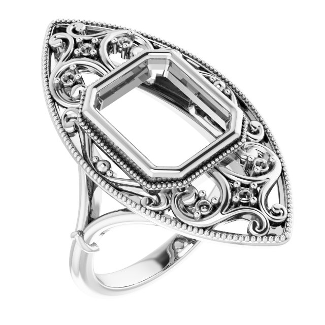 Vintage-Inspired Bezel-Set Ring