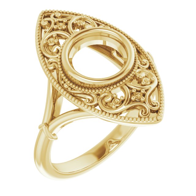 Vintage-Inspired Bezel-Set Ring