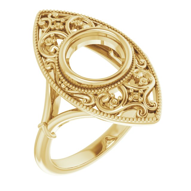 Vintage-Inspired Bezel-Set Ring