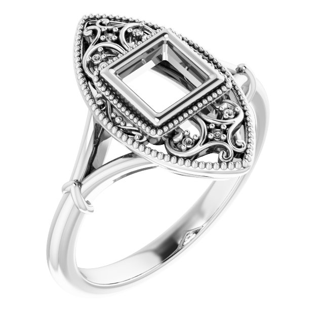Vintage-Inspired Bezel-Set Ring