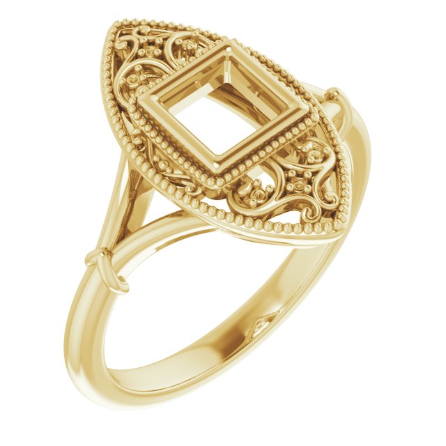 Vintage-Inspired Bezel-Set Ring