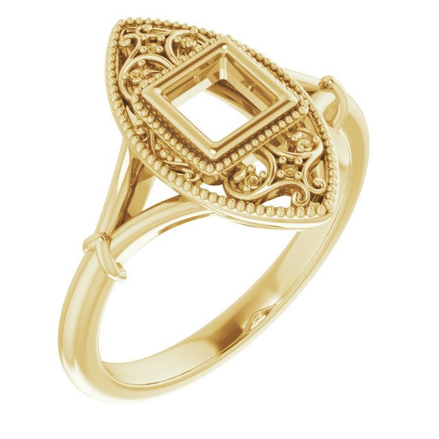 Vintage-Inspired Bezel-Set Ring