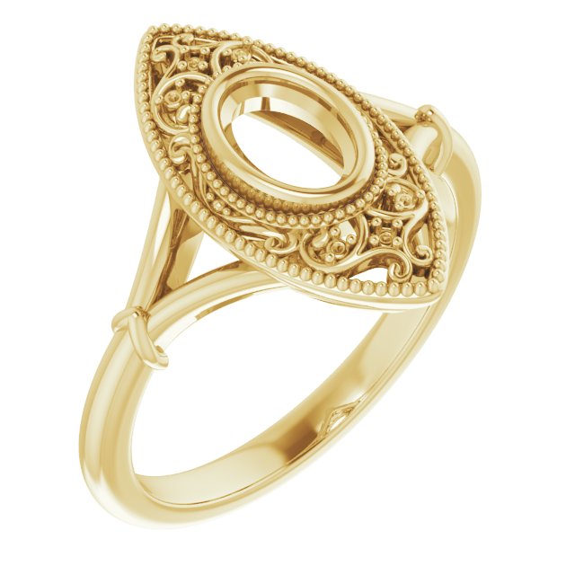 Vintage-Inspired Bezel-Set Ring