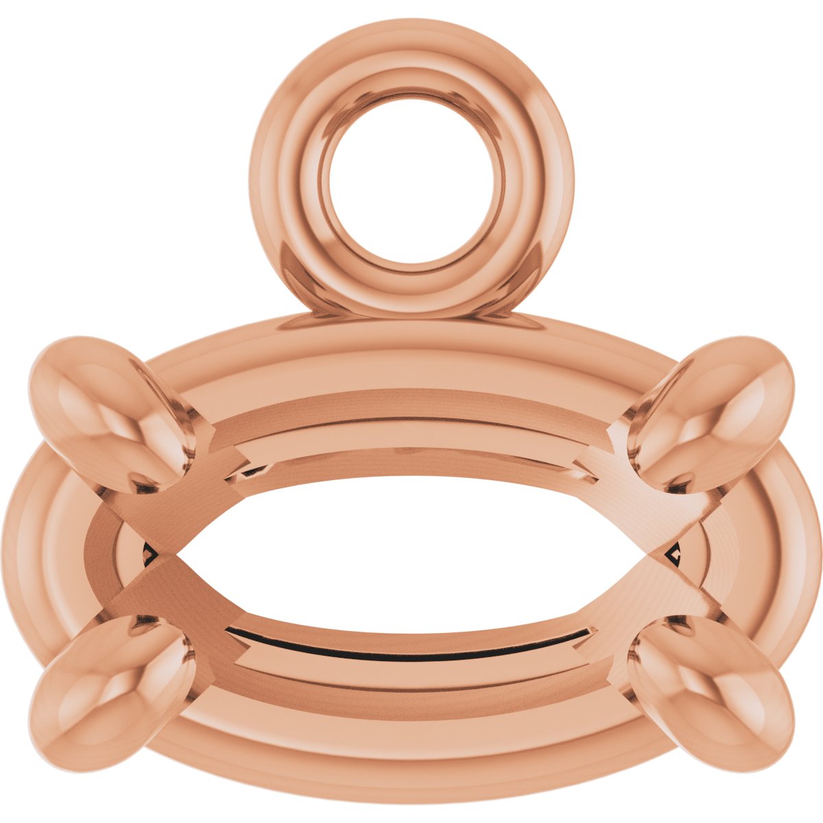 Oval 4-Prong Claw Dangle