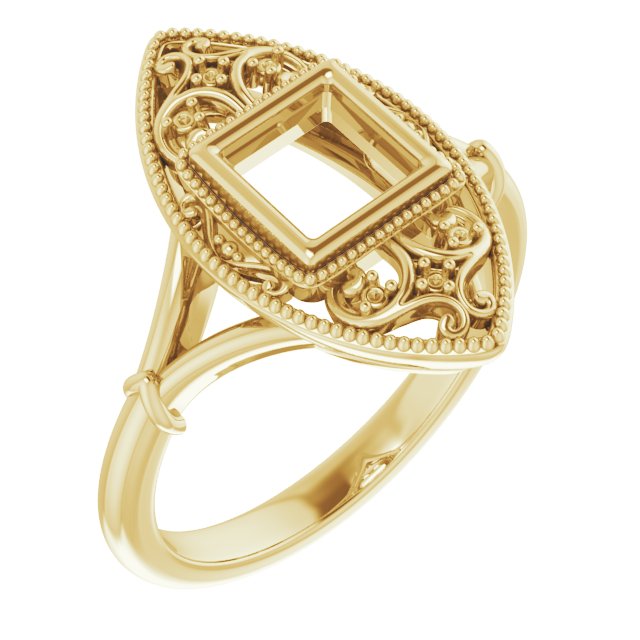 Vintage-Inspired Bezel-Set Ring