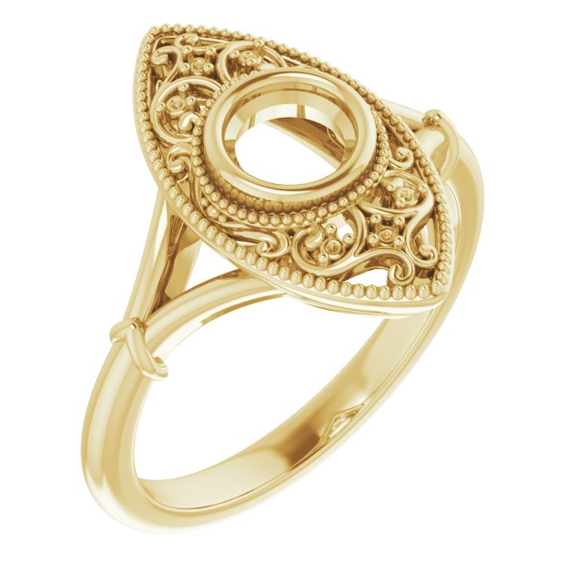 Vintage-Inspired Bezel-Set Ring