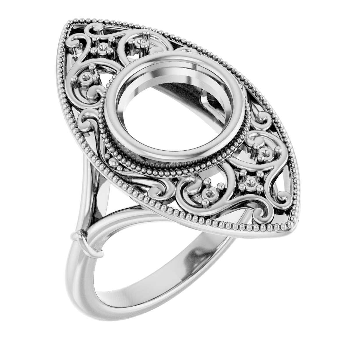 Vintage-Inspired Bezel-Set Ring