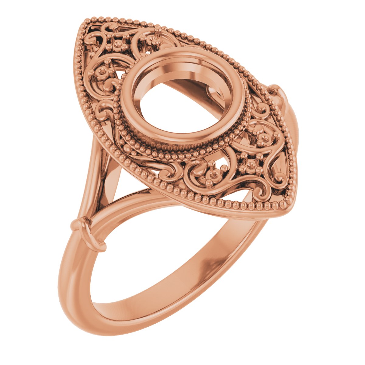 Vintage-Inspired Bezel-Set Ring