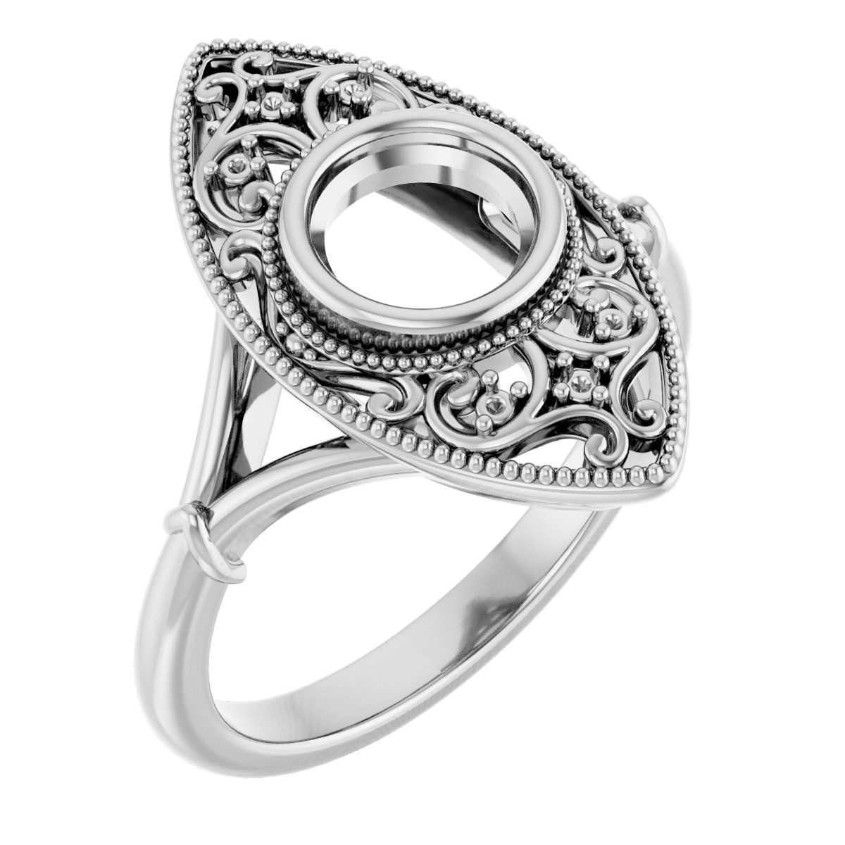 Vintage-Inspired Bezel-Set Ring