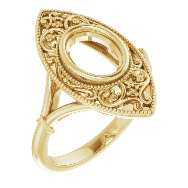 Vintage-Inspired Bezel-Set Ring