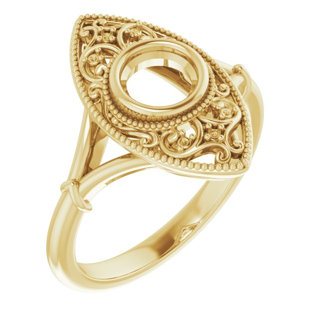 Vintage-Inspired Bezel-Set Ring