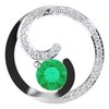 14K White Emerald and .25 CTW Diamond Pendant Ref 2623116