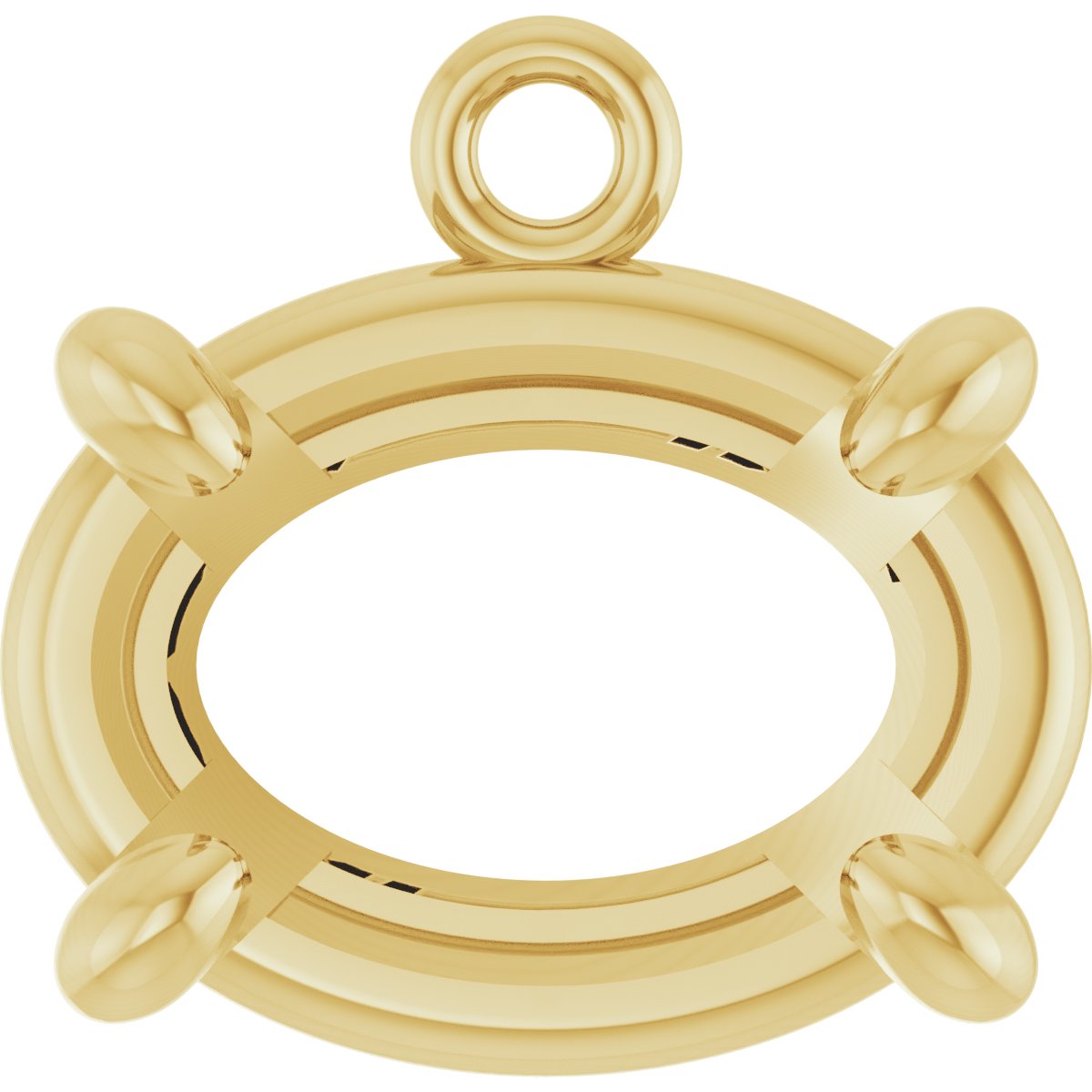 Oval 4-Prong Claw Dangle