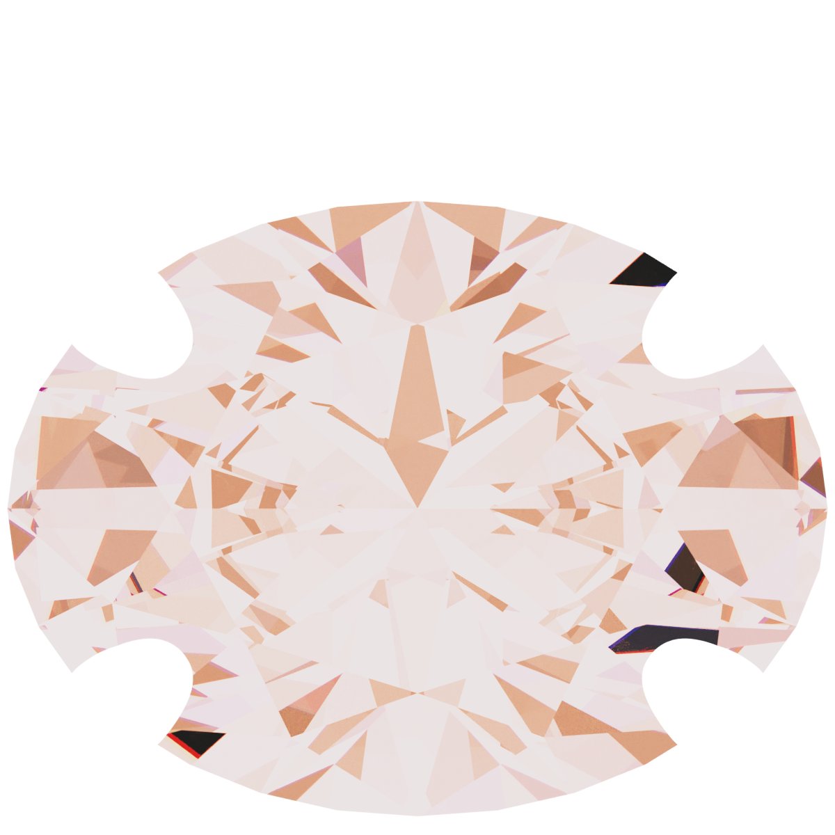 Oval 4-Prong Claw Dangle