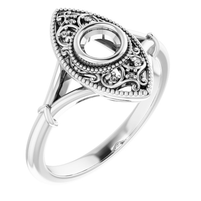 Vintage-Inspired Bezel-Set Ring
