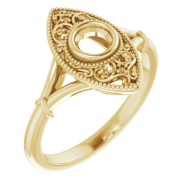 Vintage-Inspired Bezel-Set Ring