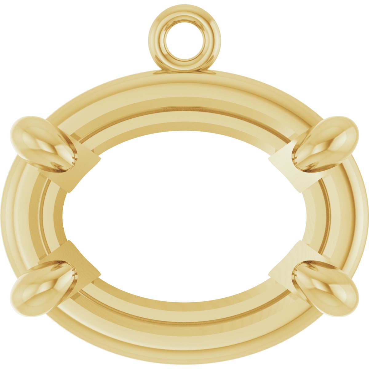Oval 4-Prong Claw Dangle