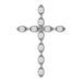 14K White 1/10 CTW Natural Diamond Cross Pendant