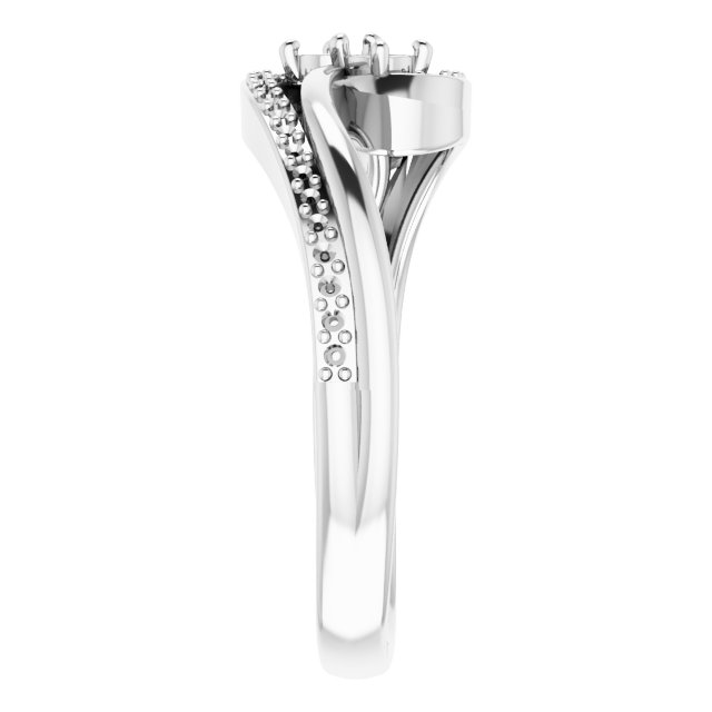 14K White 1/4 CTW Natural Diamond Two-Stone Ring