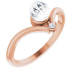 6526 / Neosadený / 18K Rose / Pearl / 5 Mm / Polished / PEARL RING MOUNTING