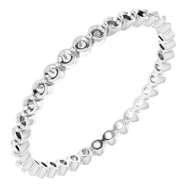 10K White Eternity Band Mounting Size 8