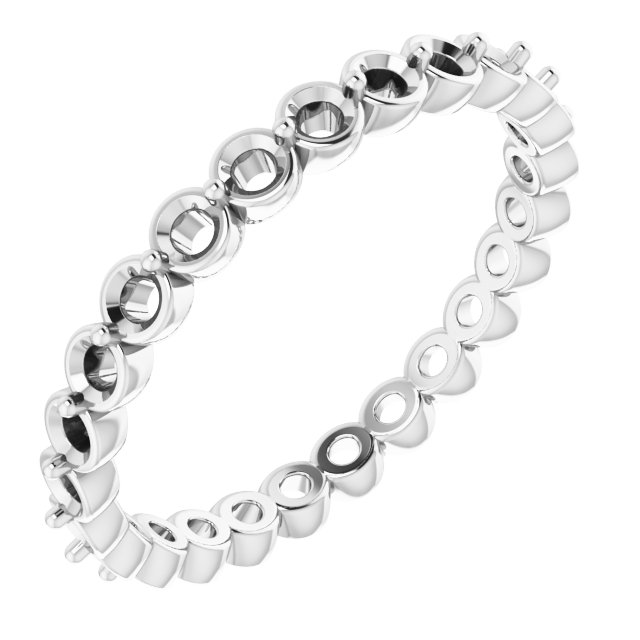 10K White Eternity Band Mounting Size 4.5