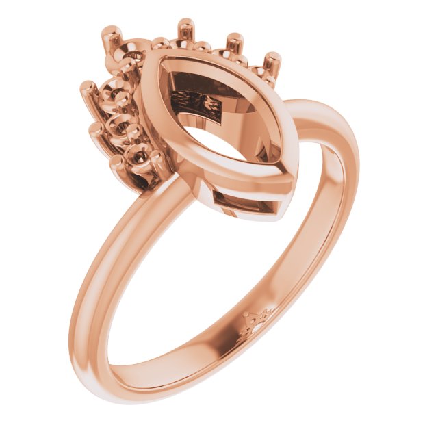 Bezel-Set Accented Asymmetric Engagement Ring